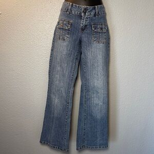 Vintage Y2K 4wards low -Rise Flare Jeans Women's size 4 Denim front pockets new